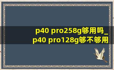 p40 pro258g够用吗_p40 pro128g够不够用